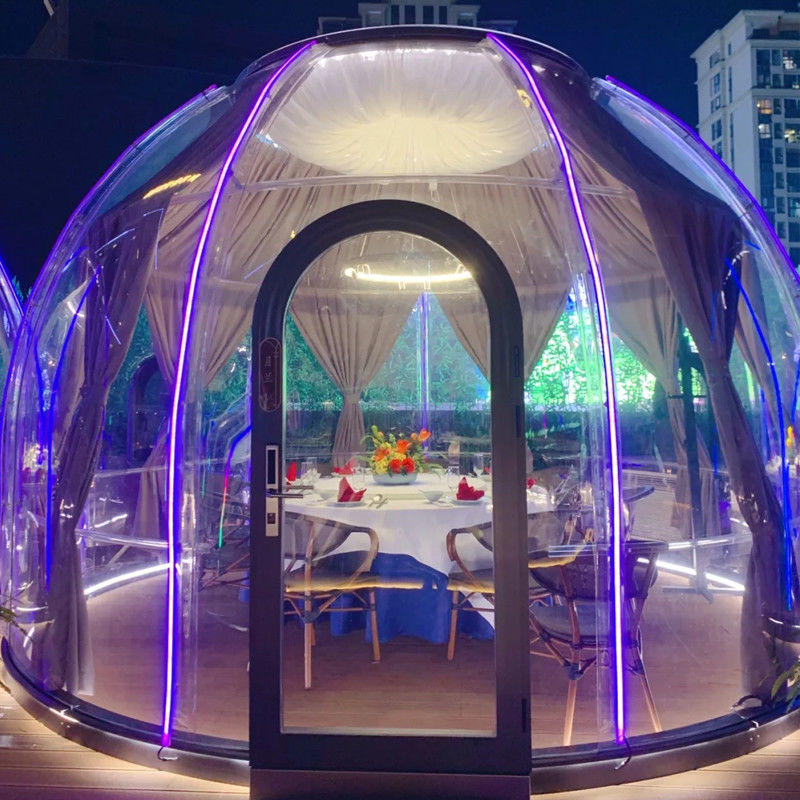3m x 2.3m Clear Dome House Igloo Bubble Tent با مهمانی ها و رویدادها